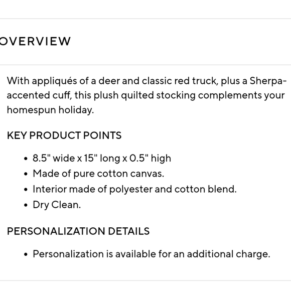 Pottery Barn Woodland Stocking Truck with Reindeer - Jaxton - red & tan - Picture 9 of 13